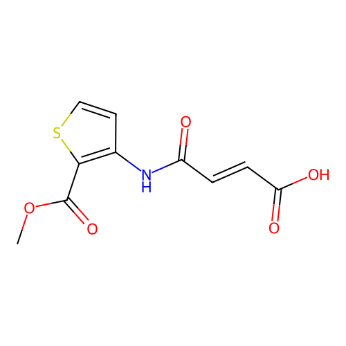 3-[(2-methoxycarbonylthiophen-3-yl)carbamoyl]prop-2-enoic Acid structure