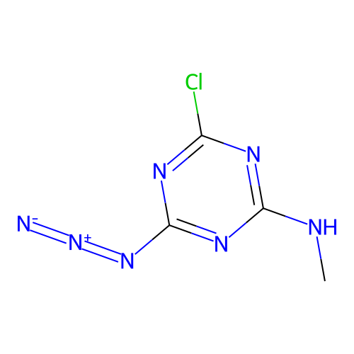 4-azido-6-chloro-N-methyl-1,3,5-triazin-2-amine structure