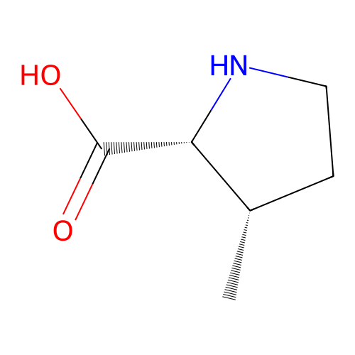 (2R,3S)-3-methylpyrrolidine-2-carboxylic acid structure
