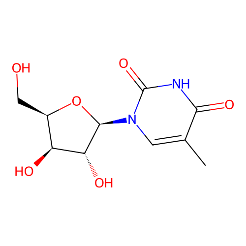 1-(beta-d-Xylofuranosyl)-5-methyluracil structure