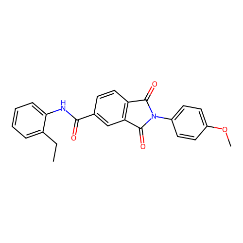 N-(2-ethylphenyl)-2-(4-methoxyphenyl)-1,3-dioxoisoindole-5-carboxamide structure