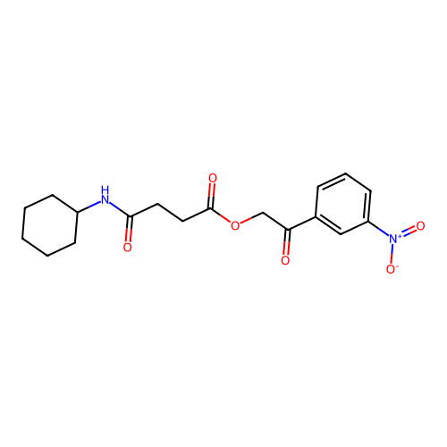 2-(3-Nitrophenyl)-2-oxoethyl 4-(cyclohexylamino)-4-oxobutanoate structure