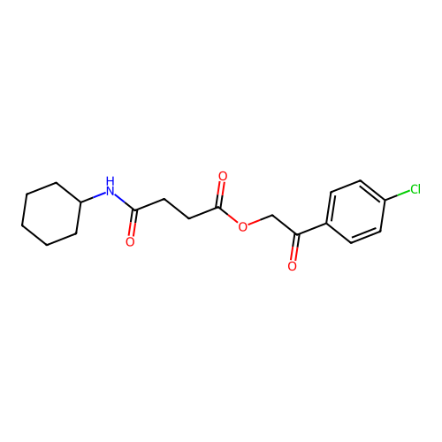 2-(4-Chlorophenyl)-2-oxoethyl 4-(cyclohexylamino)-4-oxobutanoate structure