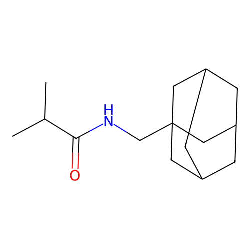 N-(adamantanylmethyl)-2-methylpropanamide structure