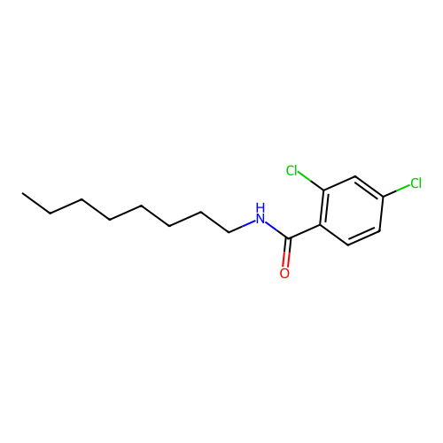 2,4-dichloro-N-octylbenzamide structure