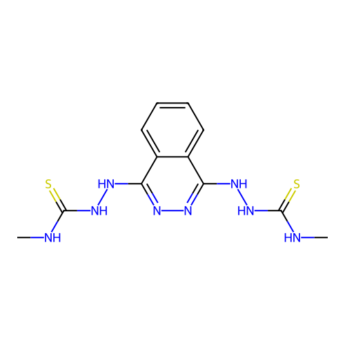 1-Methyl-3-[[4-[2-(methylcarbamothioyl)hydrazinyl]phthalazin-1-yl]amino]thiourea structure