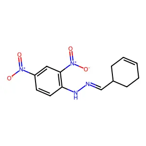 N-(cyclohex-3-en-1-ylmethylideneamino)-2,4-dinitroaniline structure