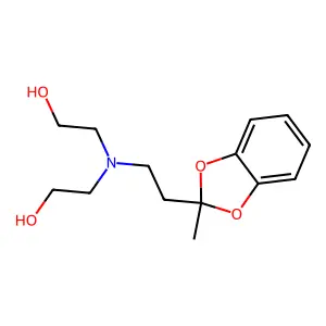 Ethanol, 2,2'-(2-(2-methyl-1,3-benzodioxol-2-yl)ethyl)iminodi- structure