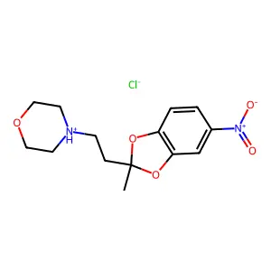 1,3-Benzodioxole, 2-methyl-2-(2-morpholinoethyl)-5-nitro-, hydrochloride structure