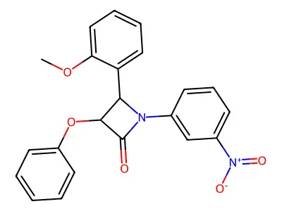 4-(2-Methoxyphenyl)-1-(3-nitrophenyl)-3-phenoxyazetidin-2-one structure