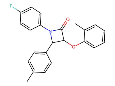 1-(4-Fluorophenyl)-3-(2-methylphenoxy)-4-(4-methylphenyl)azetidin-2-one structure