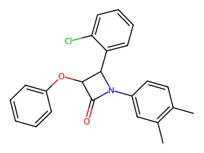 4-(2-Chlorophenyl)-1-(3,4-dimethylphenyl)-3-phenoxy-2-azetidinone structure