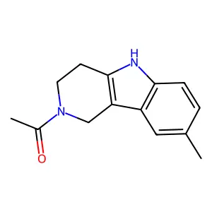 2-acetyl-8-methyl-2,3,4,5-tetrahydro-1H-pyrido[4,3-b]indole structure