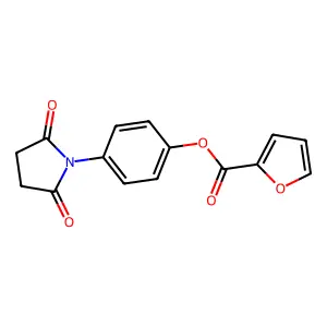 4-(2,5-Dioxopyrrolidin-1-yl)phenyl furan-2-carboxylate structure