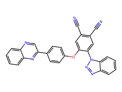 4-(Benzotriazol-1-yl)-5-(4-quinoxalin-2-ylphenoxy)benzene-1,2-dicarbonitrile structure