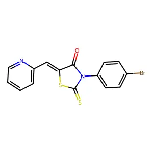 3-(4-Bromophenyl)-5-(2-pyridylmethylene)-2-thioxo-1,3-thiazolidin-4-one structure