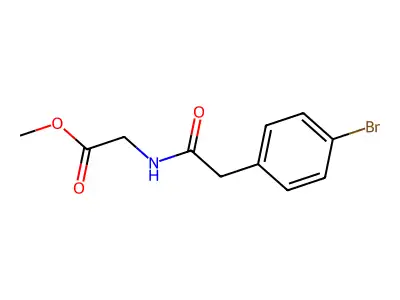 methyl N-[(4-bromophenyl)acetyl]glycinate structure