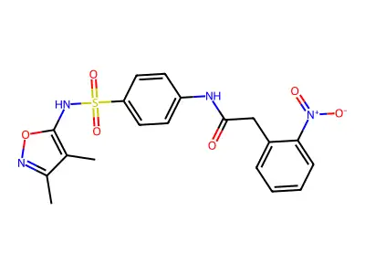 Benzeneacetamide, N-[4-[[(3,4-dimethyl-5-isoxazolyl)amino]sulfonyl]phenyl]-2-nitro- structure