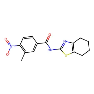 3-methyl-4-nitro-N-(4,5,6,7-tetrahydro-1,3-benzothiazol-2-yl)benzamide structure