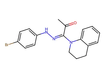 1-(2-(4-Bromophenyl)hydrazono)-1-(3,4-dihydroquinolin-1(2H)-yl)propan-2-one structure