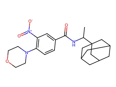 N-[1-(1-adamantyl)ethyl]-4-morpholin-4-yl-3-nitrobenzamide structure
