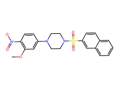 1-(3-Methoxy-4-nitrophenyl)-4-naphthalen-2-ylsulfonylpiperazine structure