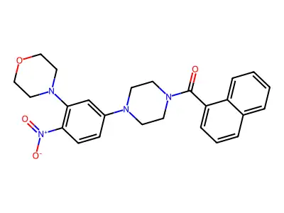 4-{5-[4-(1-Naphthoyl)-1-piperazinyl]-2-nitrophenyl}morpholine structure
