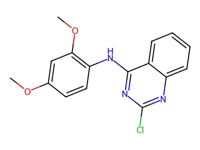 2-chloro-N-(2,4-dimethoxyphenyl)quinazolin-4-amine structure