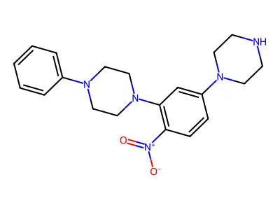 1-(2-Nitro-5-piperazin-1-ylphenyl)-4-phenylpiperazine structure
