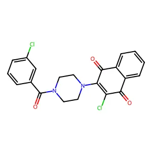 2-Chloro-3-[4-(3-chlorobenzoyl)piperazin-1-yl]naphthalene-1,4-dione structure