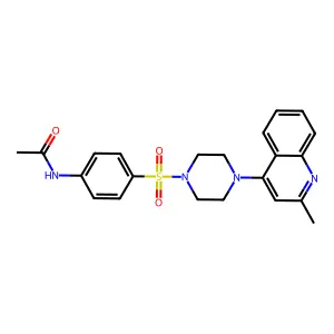 N-{4-[4-(2-Methyl-quinolin-4-yl)-piperazine-1-sulfonyl]-phenyl}-acetamide structure