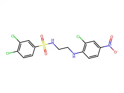 3,4-dichloro-N-[2-(2-chloro-4-nitroanilino)ethyl]benzenesulfonamide structure