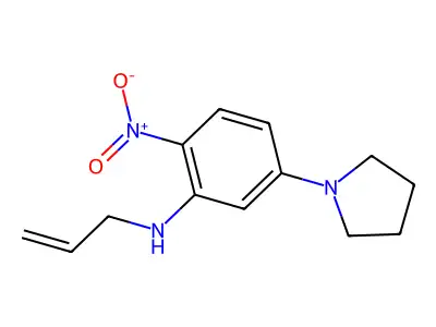 2-nitro-N-prop-2-enyl-5-pyrrolidin-1-ylaniline structure