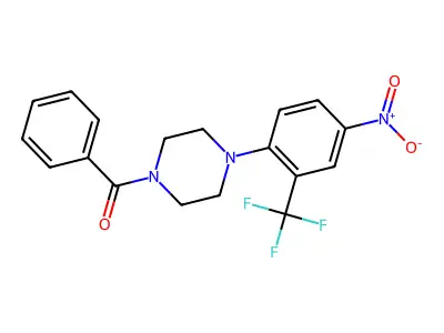 [4-[4-Nitro-2-(trifluoromethyl)phenyl]piperazin-1-yl]-phenylmethanone structure