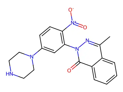 4-Methyl-2-(2-nitro-5-piperazin-1-ylphenyl)phthalazin-1-one structure