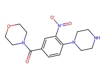 4-(3-Nitro-4-piperazin-1-ylbenzoyl)morpholine structure