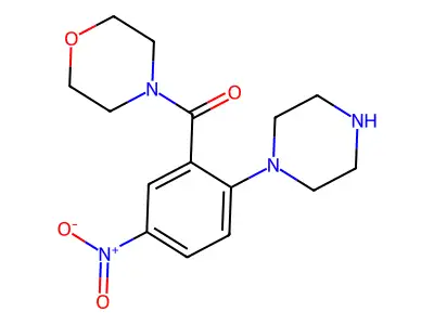 Morpholin-4-yl-(5-nitro-2-piperazin-1-ylphenyl)methanone structure