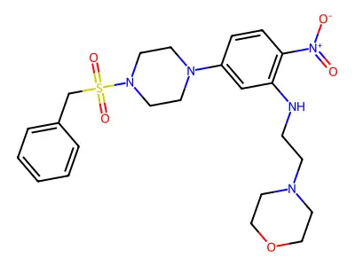 5-(4-benzylsulfonylpiperazin-1-yl)-N-(2-morpholin-4-ylethyl)-2-nitroaniline structure