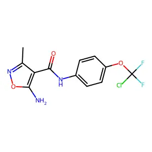 4-Isoxazolecarboxamide, 5-amino-N-[4-(chlorodifluoromethoxy)phenyl]-3-methyl- structure