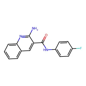 3-Quinolinecarboxamide, 2-amino-N-(4-fluorophenyl)- structure