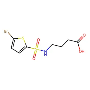 4-{[(5-Bromo-2-thienyl)sulfonyl]amino}butanoic acid structure