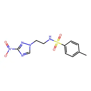 4-Methyl-N-[2-(3-nitro-[1,2,4]triazol-1-yl)-ethyl]-benzenesulfonamide structure