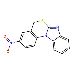 3-nitro-5H-benzimidazo[1,2-a][3,1]benzothiazine structure