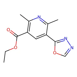 Ethyl 2,6-dimethyl-5-(1,3,4-oxadiazol-2-yl)pyridine-3-carboxylate structure