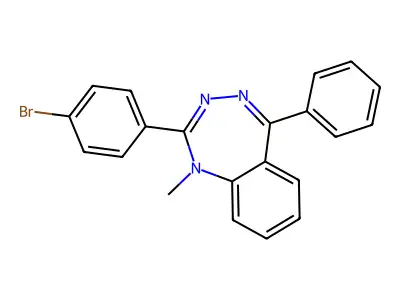 2-(4-bromophenyl)-1-methyl-5-phenyl-1H-1,3,4-benzotriazepine structure