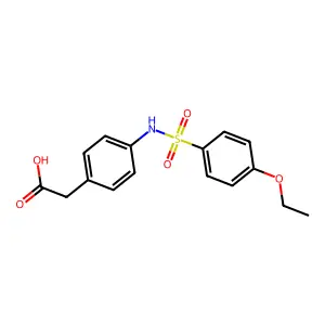(4-{[(4-Ethoxyphenyl)sulfonyl]amino}phenyl)acetic acid structure