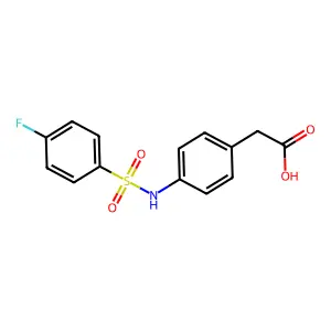 2-[4-(4-Fluorobenzenesulfonamido)phenyl]acetic acid structure