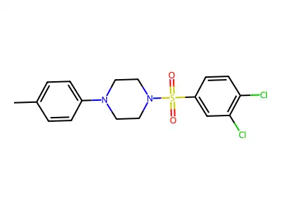 1-(3,4-Dichlorophenyl)sulfonyl-4-(4-methylphenyl)piperazine structure