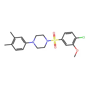 1-(4-Chloro-3-methoxybenzenesulfonyl)-4-(3,4-dimethylphenyl)piperazine structure