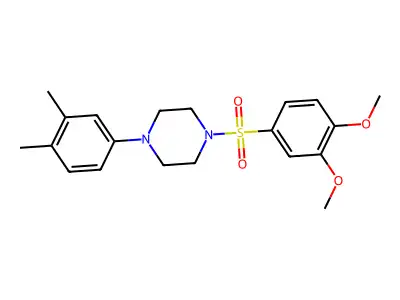 1-(3,4-Dimethoxybenzenesulfonyl)-4-(3,4-dimethylphenyl)piperazine structure